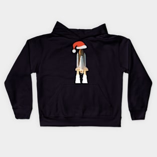 Rocket wearing Santa cap! | Merry Christmas | Santa Claus Kids Hoodie